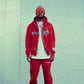 Red NRO Zip Up Flares