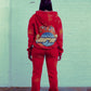 Red NRO Zip Up Flares