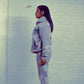 Grey NRO Zip Up Flares