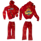 Red NRO Zip Up Flares